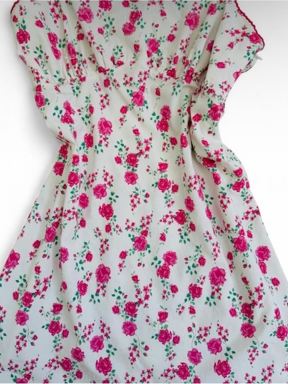 Floral Pink Mini Dress - White Background
